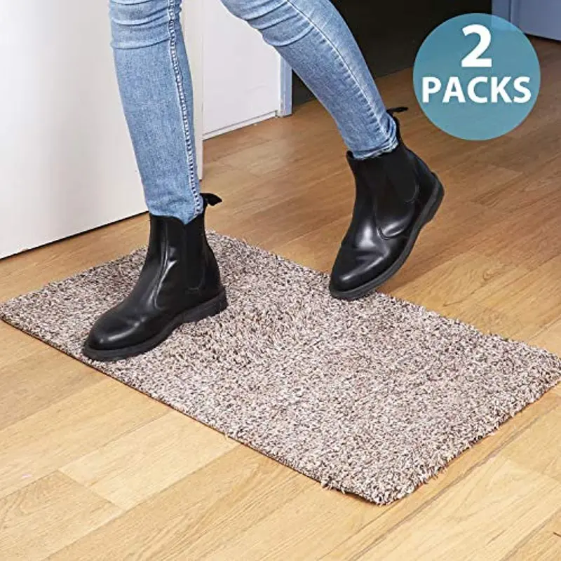 Premium Absorbs Magic Door Mat – 2-Pack Non-Slip Entryway Mat (17.7" X 29.5") For Mud, Dirt & Pet Paw Drying 1