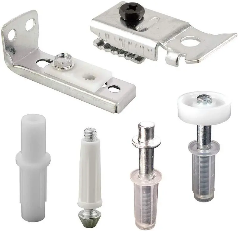 Prime-Line N7534 Bi-Fold Door Hardware Repair Kit – 6-Piece Set With Brackets, Pivots & Guide Wheel 1