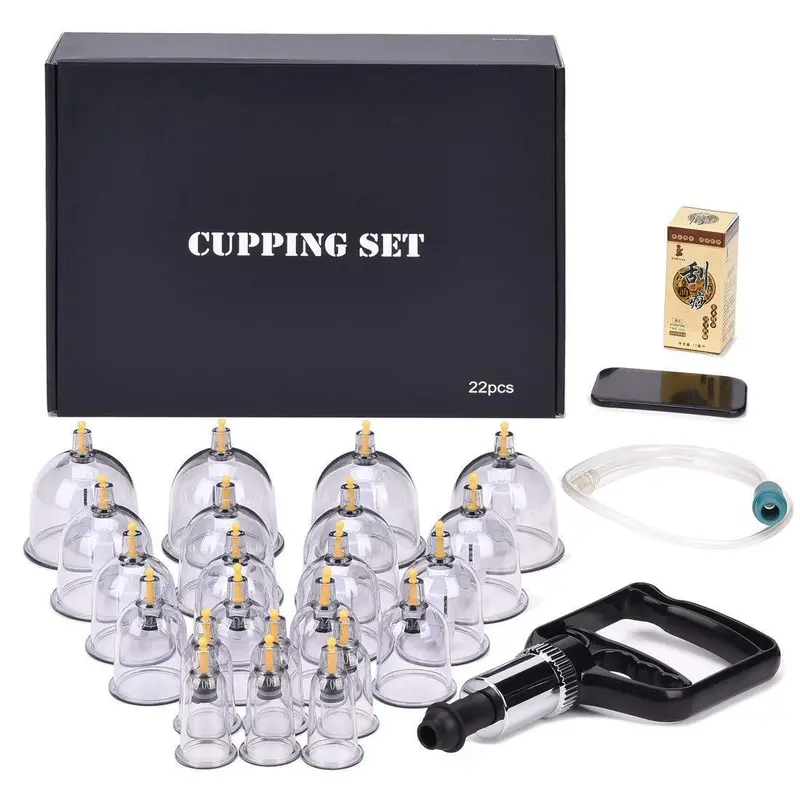 Professional Hijama Cupping Therapy Set – 22-Piece Chinese Acupoint Suction Kit With Vacuum Pump & Magnetic Cups 1