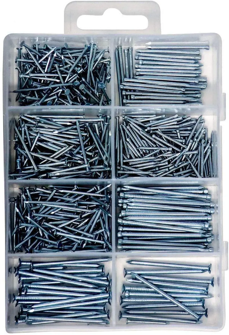 Qualihome Premium Nail Assortment Kit – Finish, Wire, Common, Brad & Picture Hanging Nails 1