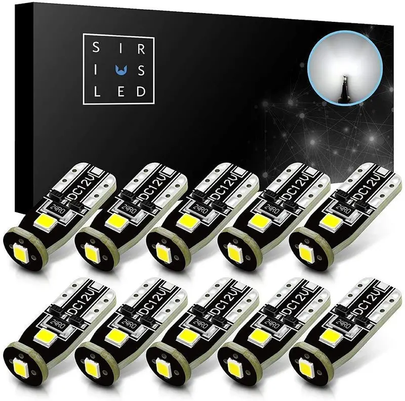 Siriusled 194 Led Bulb Pack – 10X Ultra-Bright 3030 Chip Wedge Bulbs For Dome, Map, Door, And License Plate Lights (Xenon White) 1