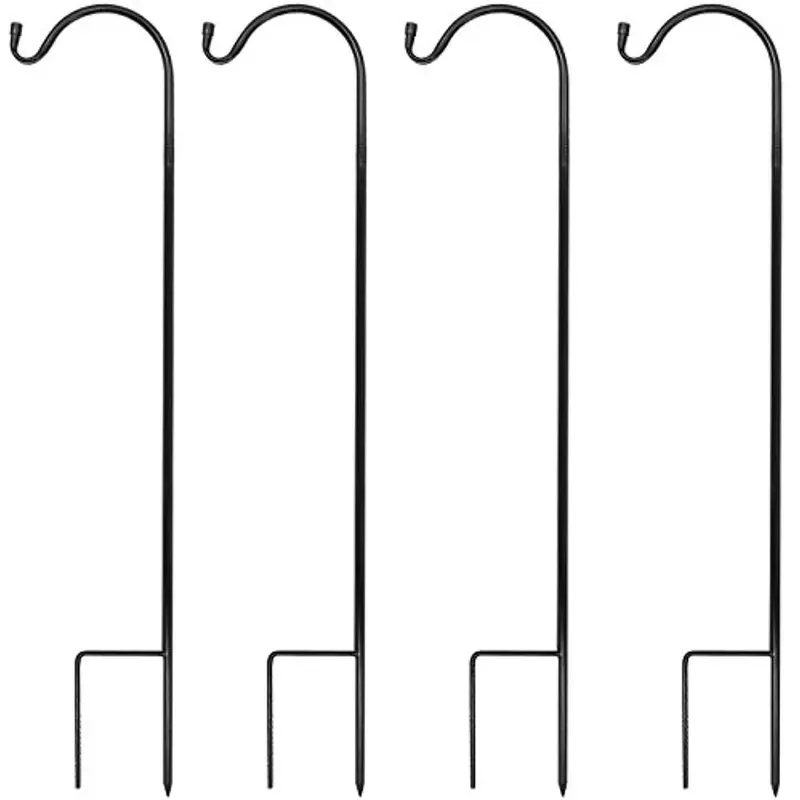 Sorbus Adjustable Garden Hooks – 4-Piece Heavy-Duty Stakes For Hanging Lights, Flower Baskets & Outdoor Accents 1