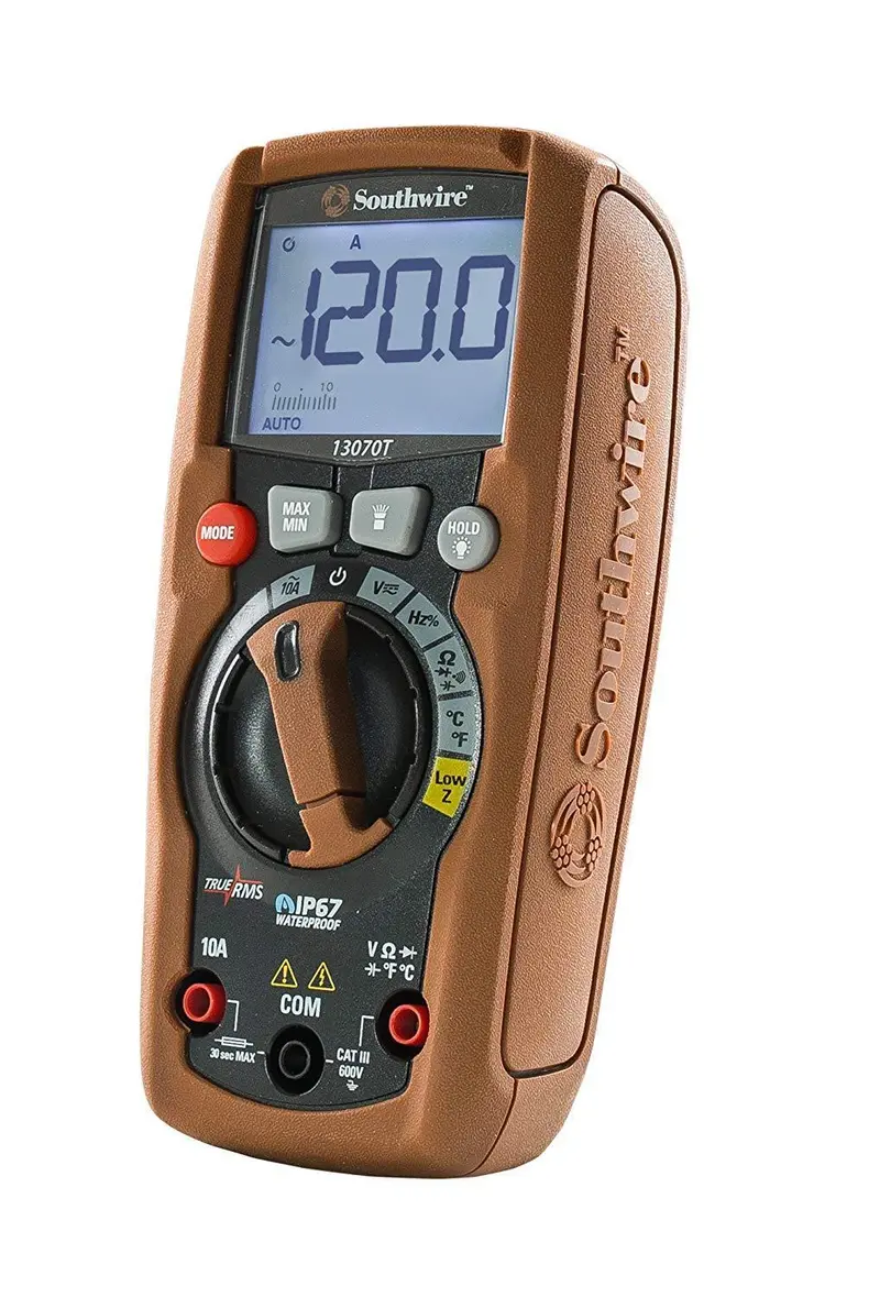 Southwire Residentialpro True Rms Multimeter – Auto-Ranging, Cat Iii 600V, Large Backlit Display 1