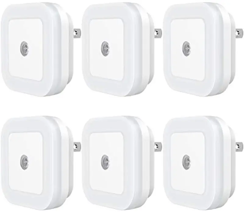 Sycees Sc01 Plug-In Led Night Light – Dusk-To-Dawn Sensor Lamp In Daylight White, 6-Pack For Hallways, Bathrooms, Stairs & Bedrooms 1