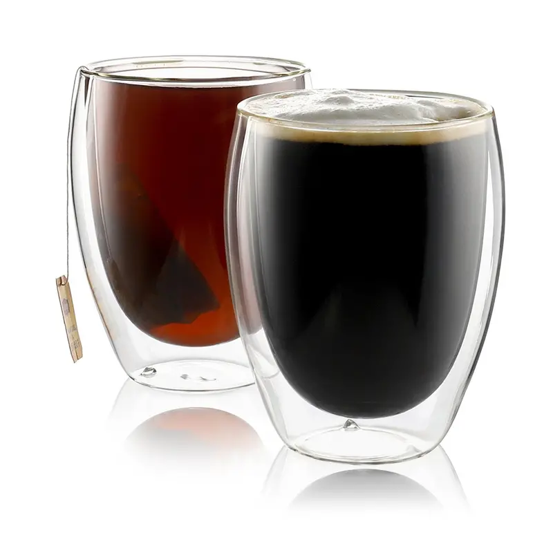 Teocera Double-Walled Borosilicate Espresso Cup Set – 4 X 2.7 Oz Clear, Heat-Retentive, Durable Shot Glasses For Coffee Or Tea 2