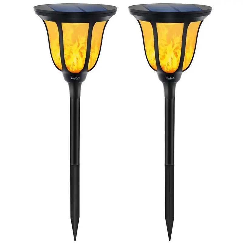 Tomcare Solar Flame Torches – Waterproof, Auto-On/Off Landscape Lights For Gardens, Patios, Decks & Pools 1