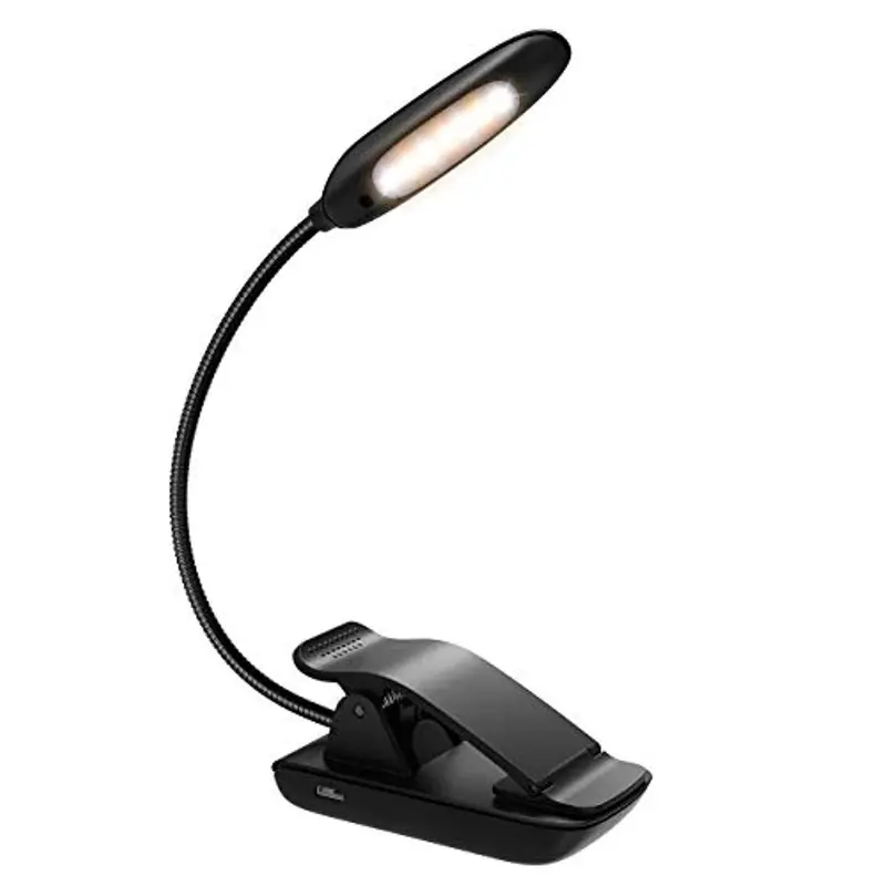 Topelek Rechargeable Led Book Light With 9-Brightness Levels, Eye-Caring Warm-To-Cool White Illumination & Usb Charging 1