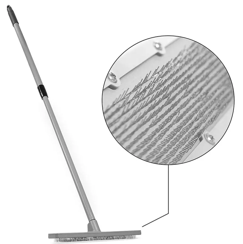 Universal Carpet Rake With 4-Foot Extendable Handle – Pet Hair Remover For Rugs & Carpets, Ergonomic Design For Safe, Effortless Cleaning 1