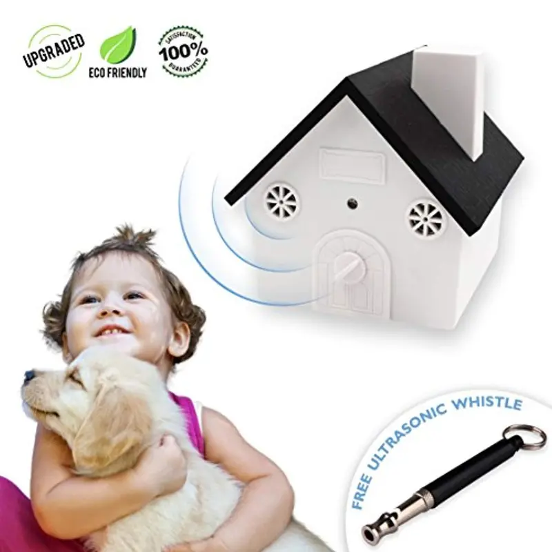Upgraded Humane Ultrasonic Dog Bark Deterrent – Sonic Whistle + Outdoor Controller In Birdhouse-Style Housing, No Collar Required 1