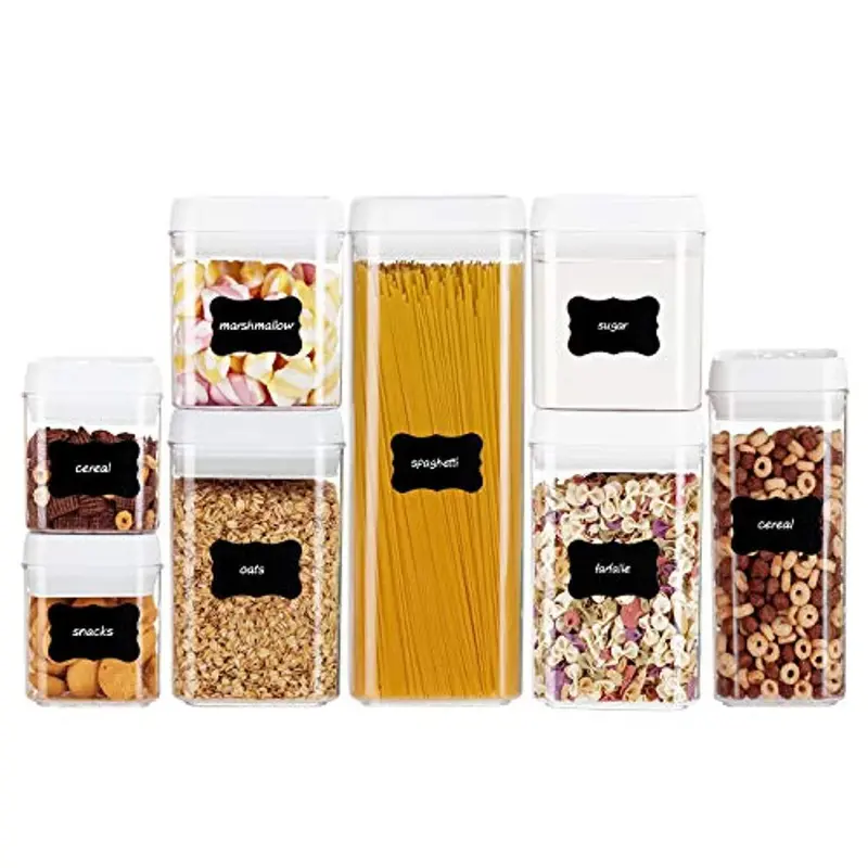 Vtopmart 8-Piece Airtight Food Storage Set – Bpa-Free Stackable Containers With Locking Lids, Chalkboard Labels & Marker 1