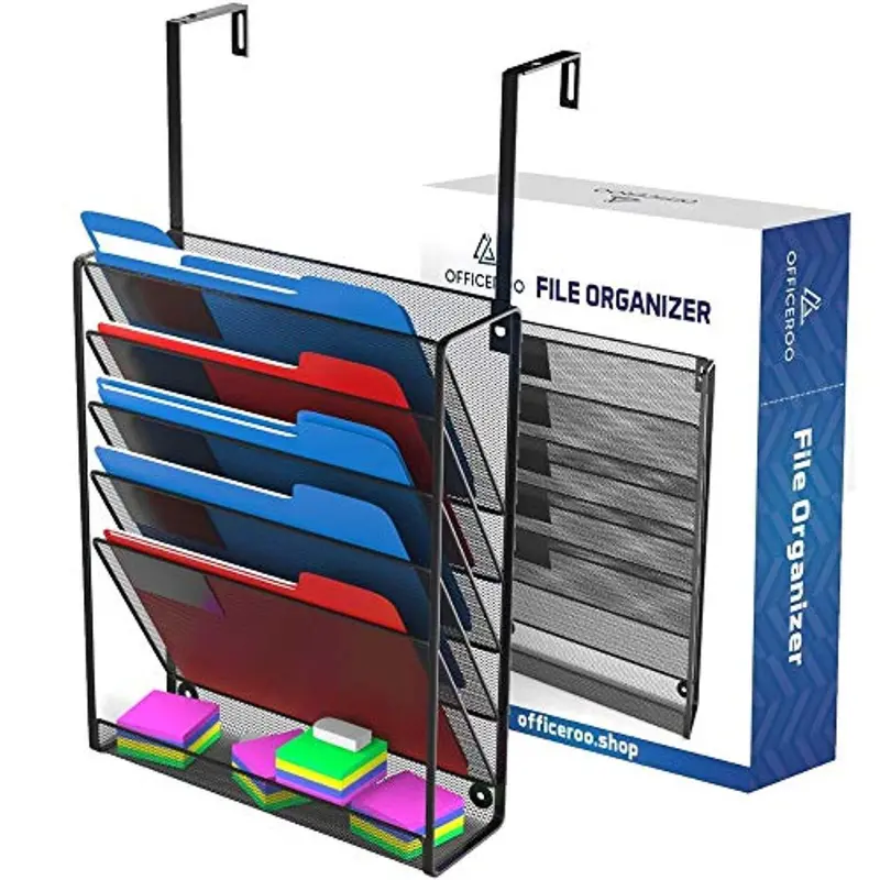 Wall-Mount Hanging File Organizer – Cubicle Partition Folder Holder For Office Desk Or Workspace 1