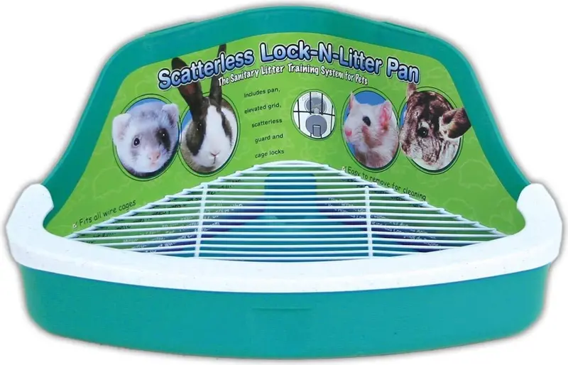 Ware Scatterless Lock-N-Litter Small Pet Pan – Spill-Resistant, Easy-Clean Feeding Or Litter Tray 1