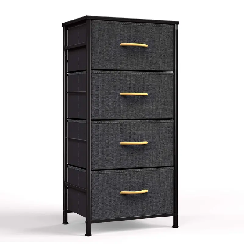 Wehome 4-Drawer Fabric Dresser Tower – Dark Indigo Storage Unit For Bedrooms, Nurseries, And Hallways 1