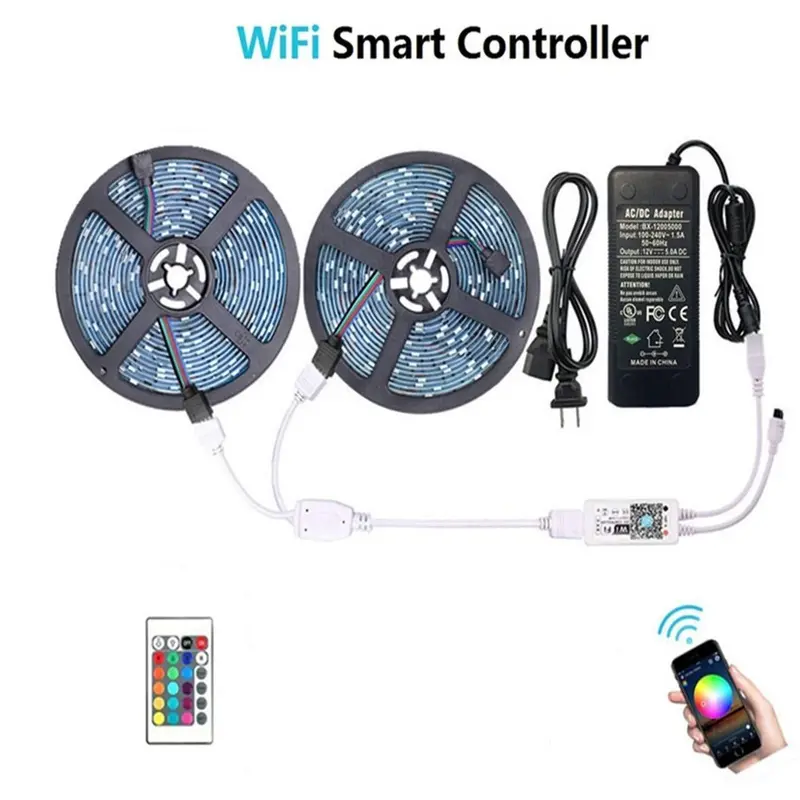 Wentop Smart Wifi Led Strip Lights – 32.8 Ft Rgb Light Kit With App Control, Works With Alexa, Google Assistant, Ifttt & Mobile Os 1