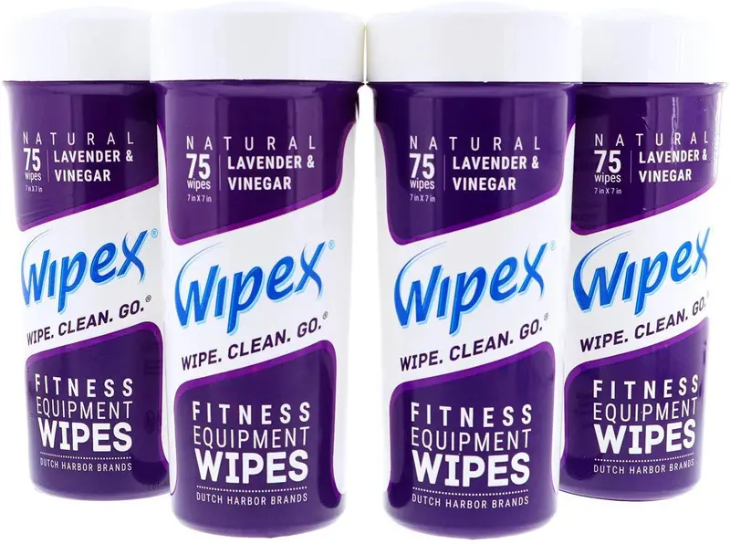 Wipex Natural Gym Wipes – Vinegar & Lavender Disinfecting Towels For Yoga Mats, Bikes, Equipment, And Studio Use (75 Count) 1