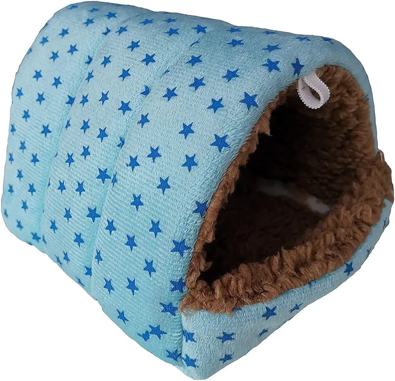 Wowowmeow Polka Dot Fleece Hideout – Warm, Hanging Cave Bed For Hamsters & Small Mammals 1