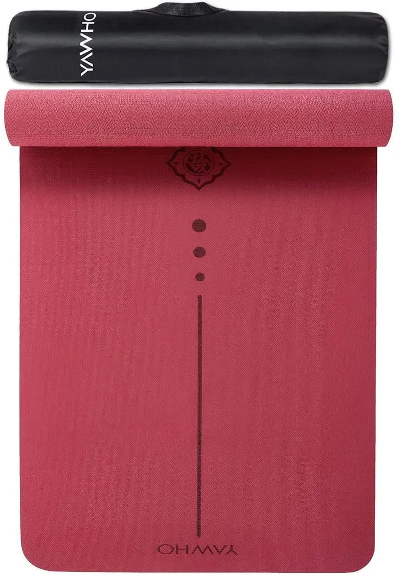 Yawho Eco-Friendly Tpe Yoga Mat – Extra-Large 72" X 26", 1/4" Thick Non-Slip Mat With Sgs-Certified Materials 1