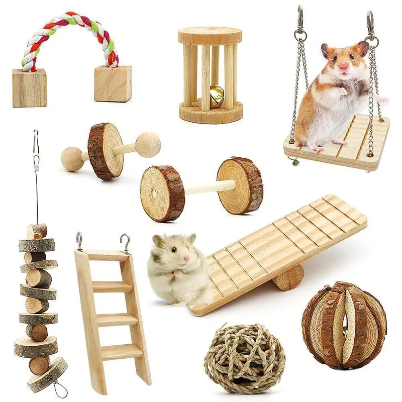 Zalalova Natural Wood Chew Toys For Small Animals – Pine-Based Dental Care Set For Hamsters, Rabbits, And Birds 1