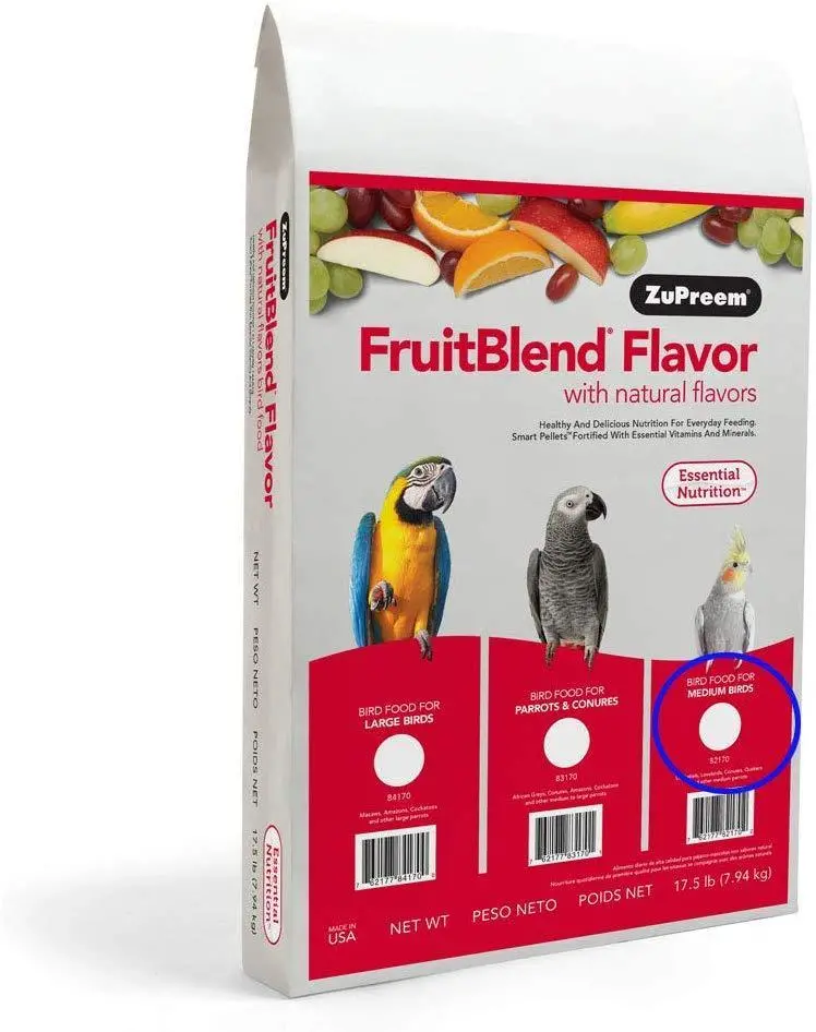 Zupreem Fruitblend Medium Bird Diet – Premium Pelleted Food With Natural Fruit Flavors 3